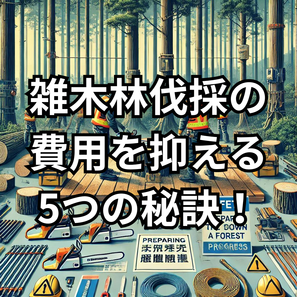 雑木林伐採の費用を抑える5つの秘訣！