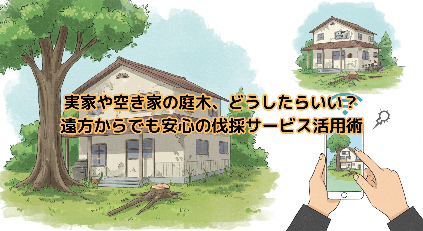 実家や空き家の庭木、どうしたらいい？遠方からでも安心の伐採サービス活用術