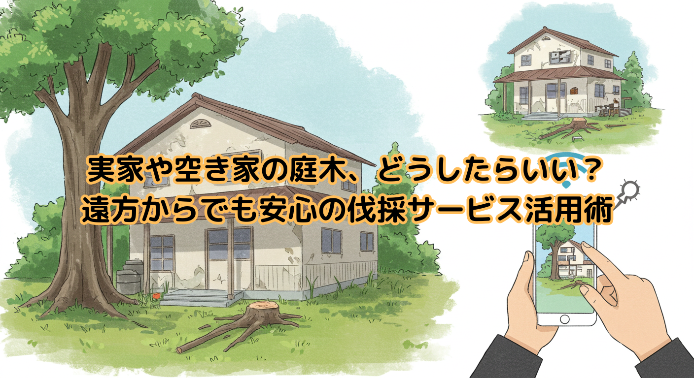 実家や空き家の庭木、どうしたらいい？遠方からでも安心の伐採サービス活用術
