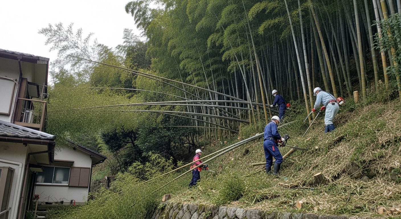 大阪 竹林伐採：株式会社ENISIAの竹林伐採作業レポート