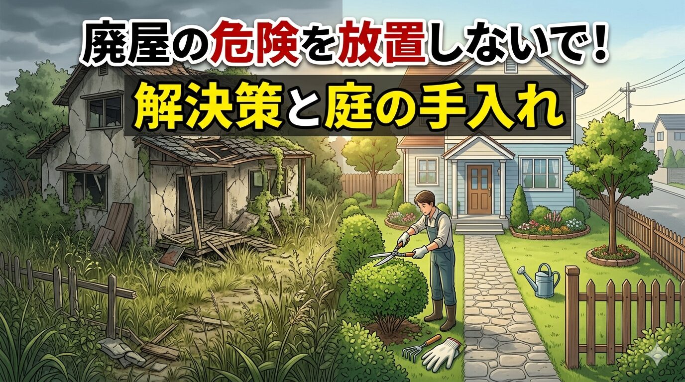 廃屋の危険を放置しないで！解決策と庭の手入れ