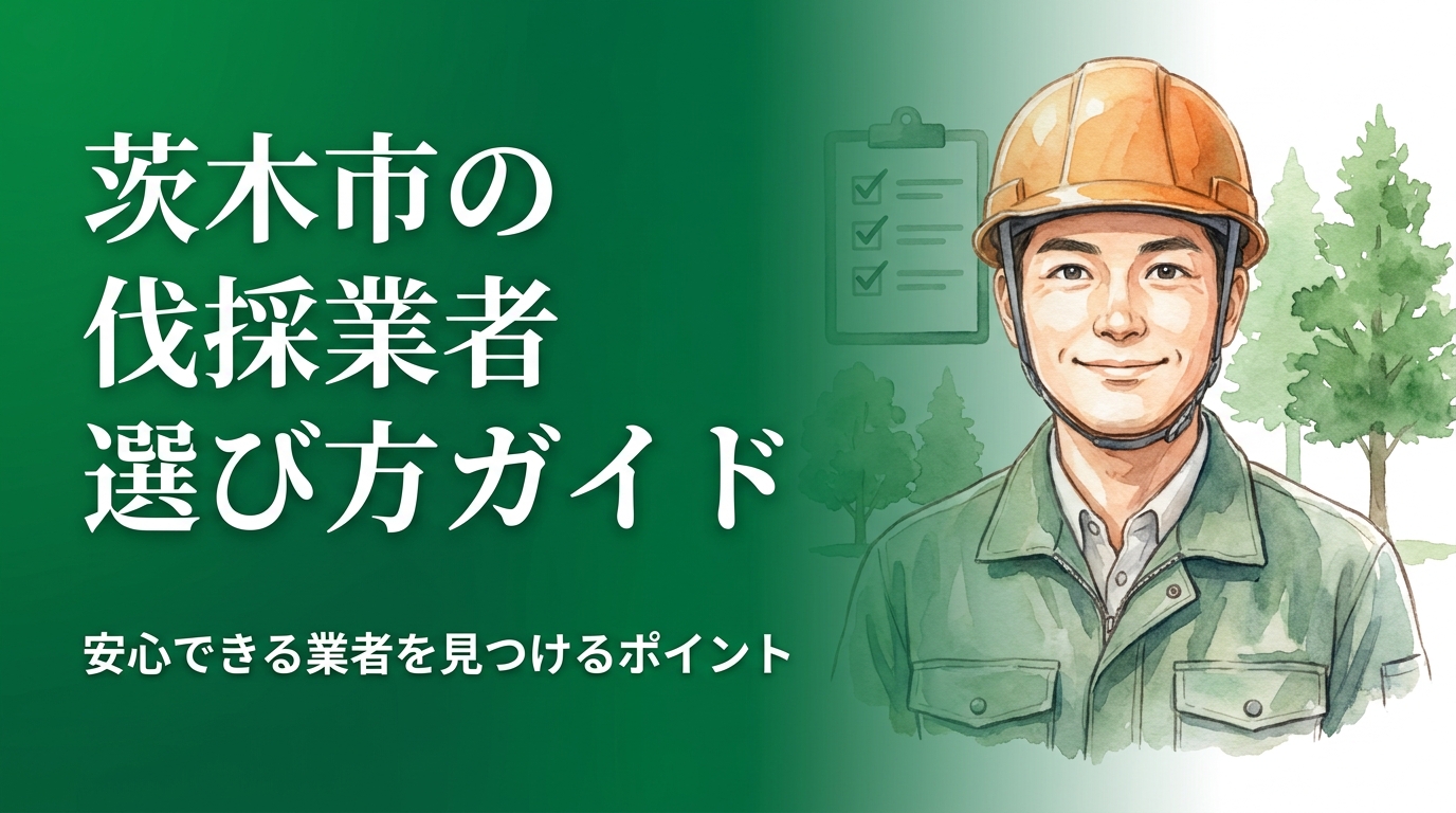 茨木市で信頼できる伐採業者の選び方【2026年版】費用・実績・悪徳業者の見分け方