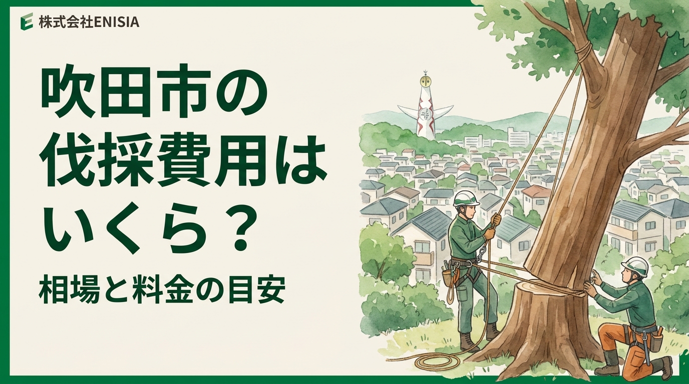 吹田市の伐採費用はいくら？【2026年最新版】相場・料金の目安を徹底解説