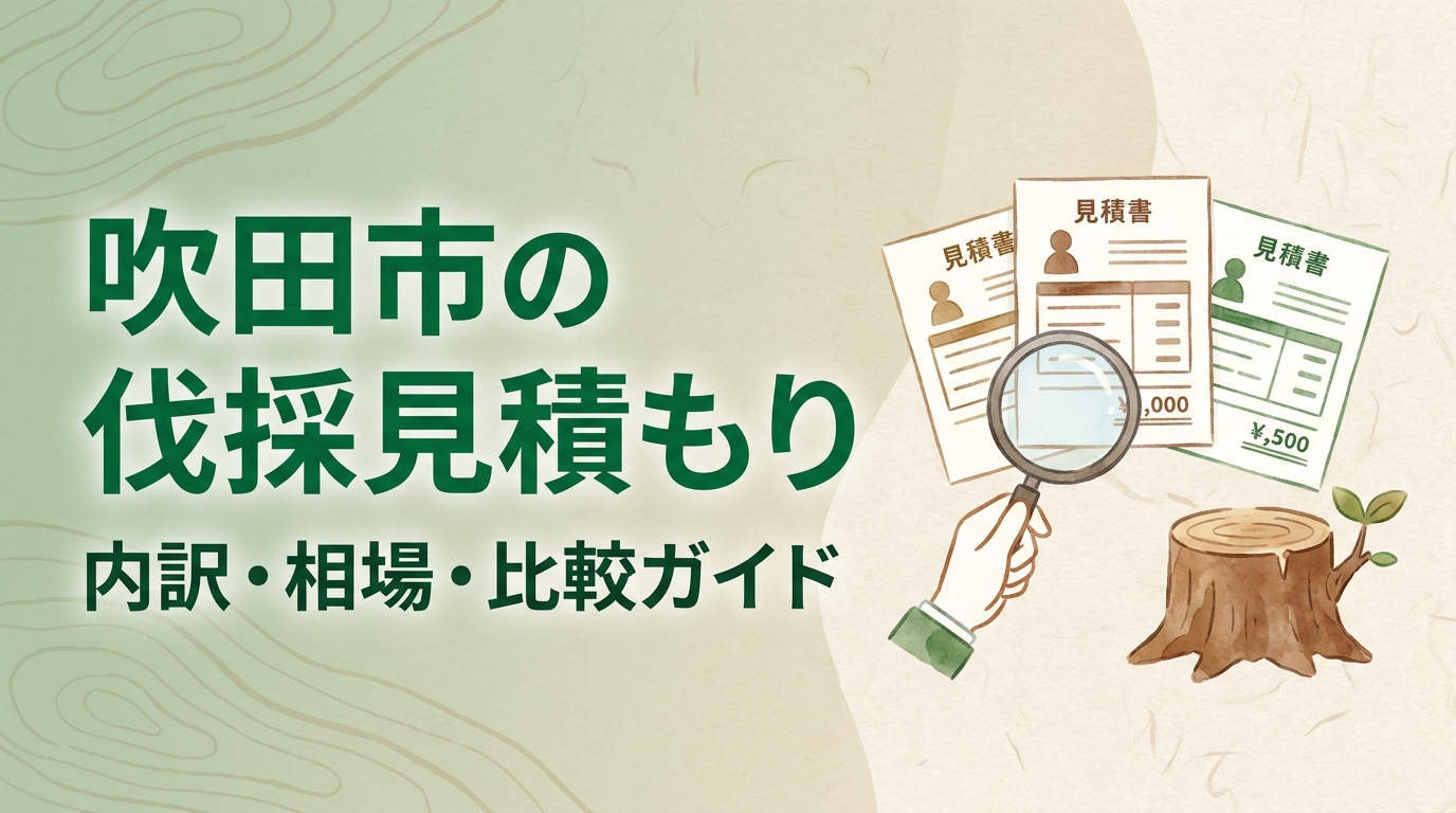 吹田市の伐採見積もりガイド【2026年版】料金の内訳・相場・比較のコツを徹底解説