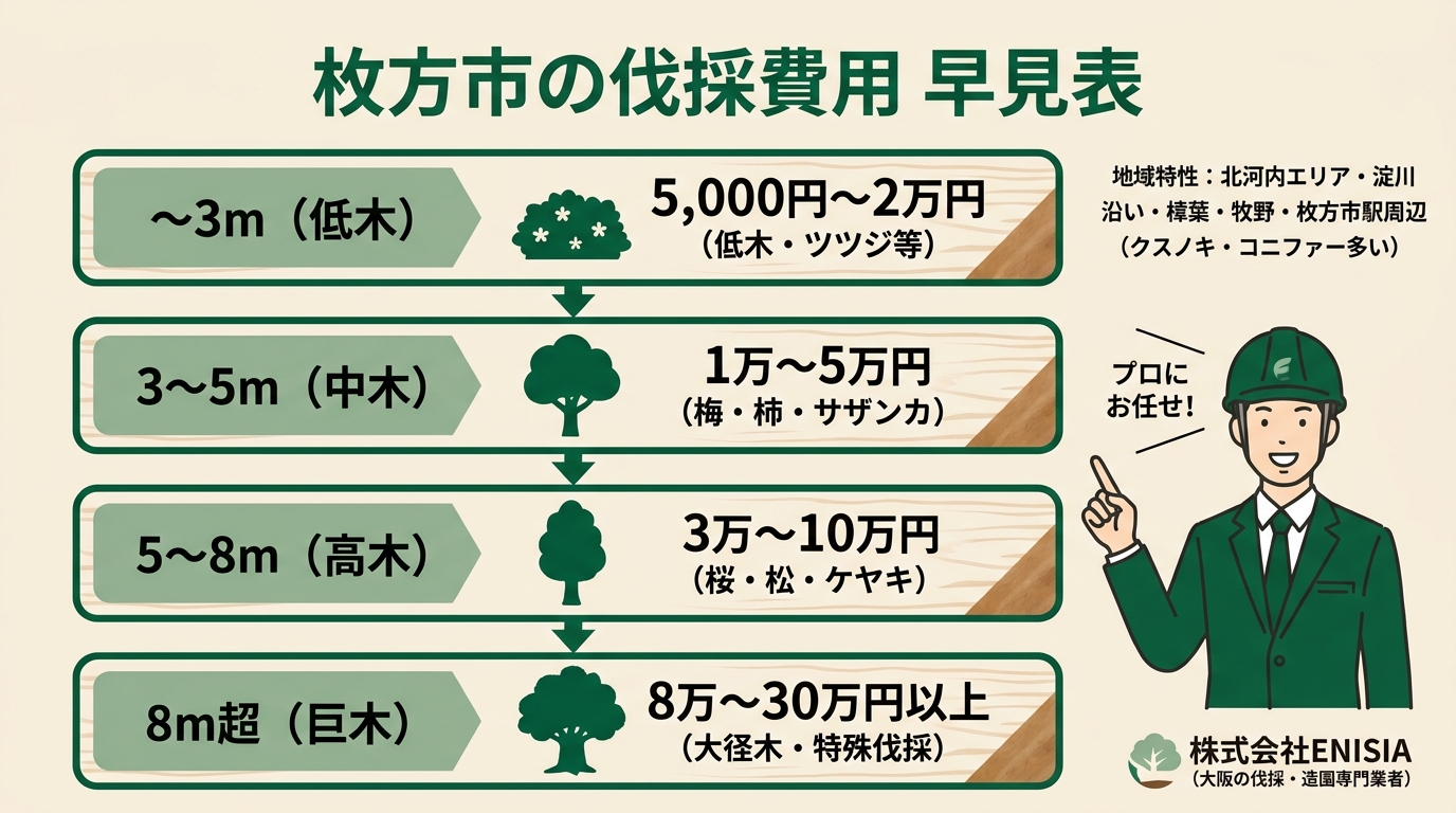 枚方市の伐採hiyoイメージ図