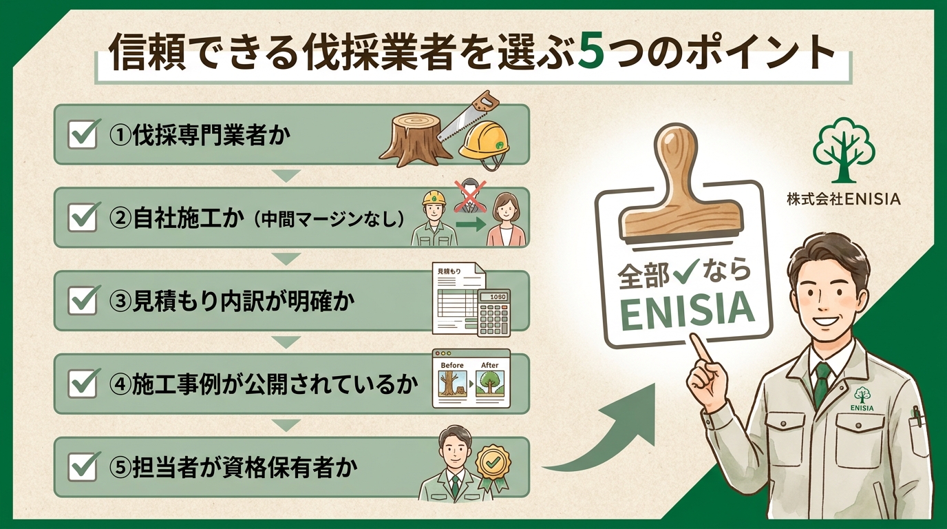 枚方市の伐採gyosyaイメージ図