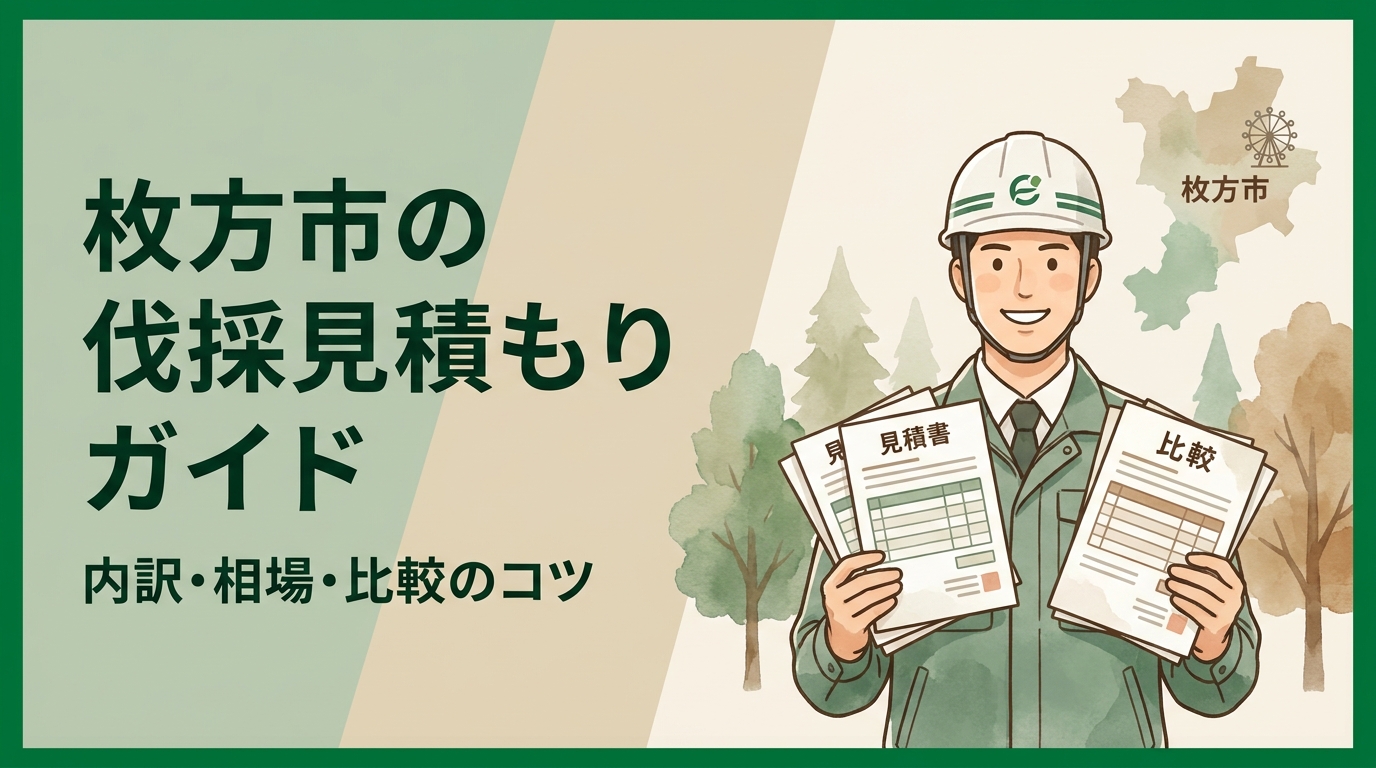 枚方市の伐採見積もりガイド【2026年版】料金の内訳・相場・比較のコツを徹底解説