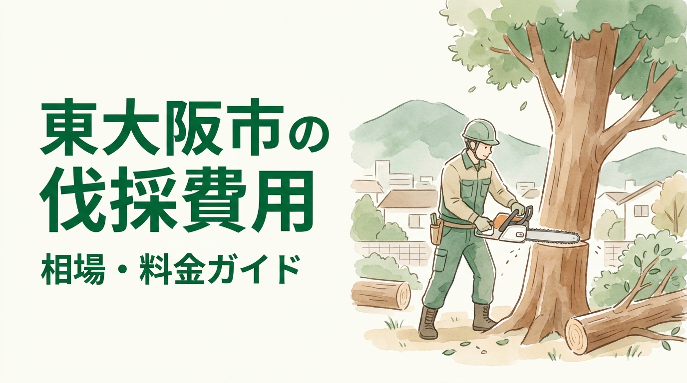 東大阪市の伐採費用はいくら？【2026年最新版】相場・料金の目安を徹底解説