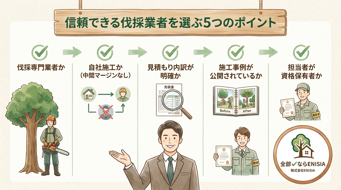 東大阪市の伐採gyosyaイメージ図