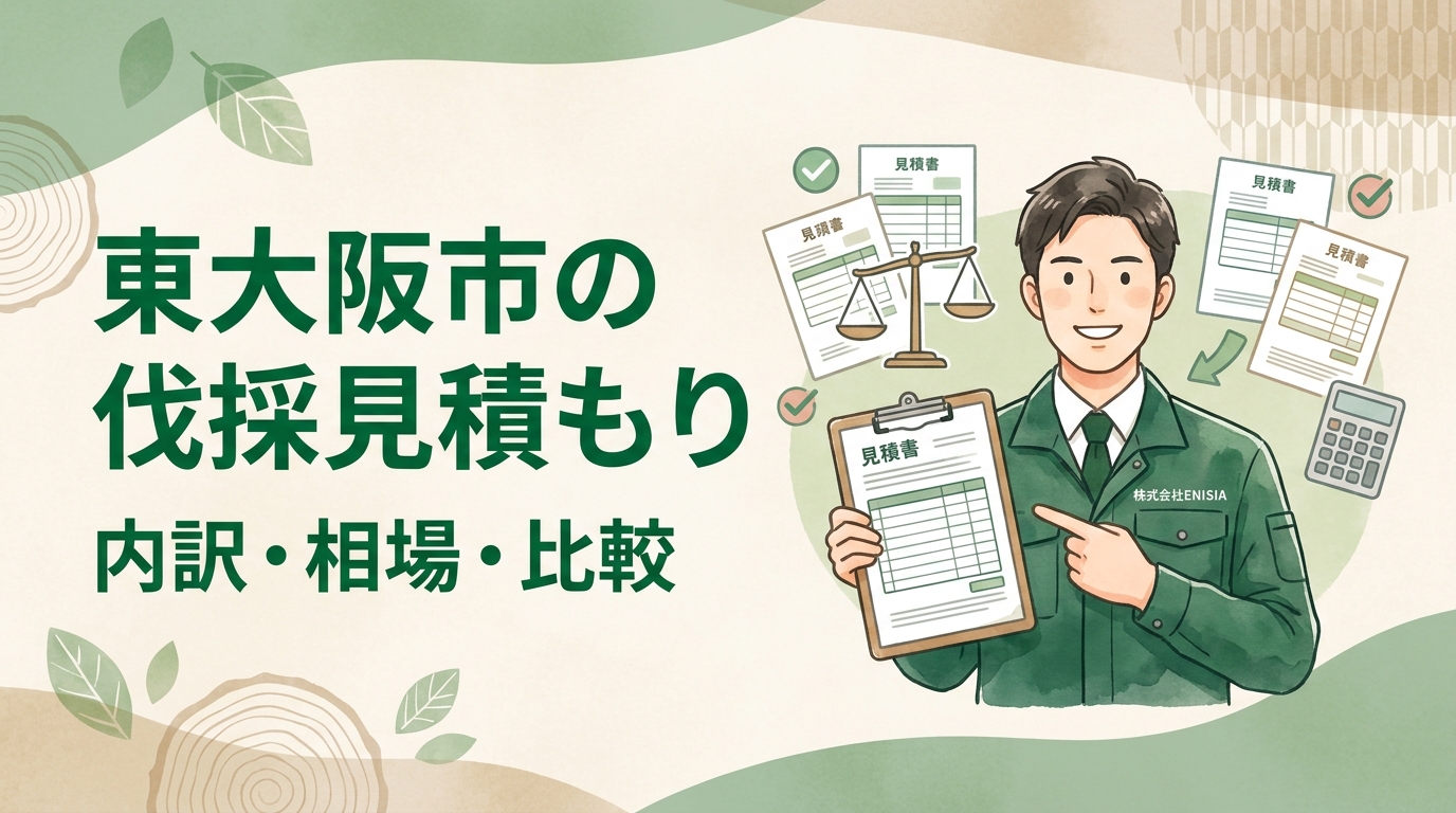 東大阪市の伐採見積もりガイド【2026年版】料金の内訳・相場・比較のコツを徹底解説