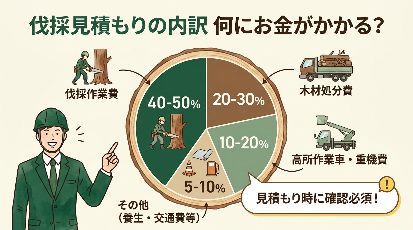 東大阪市の伐採mitsumoriイメージ図