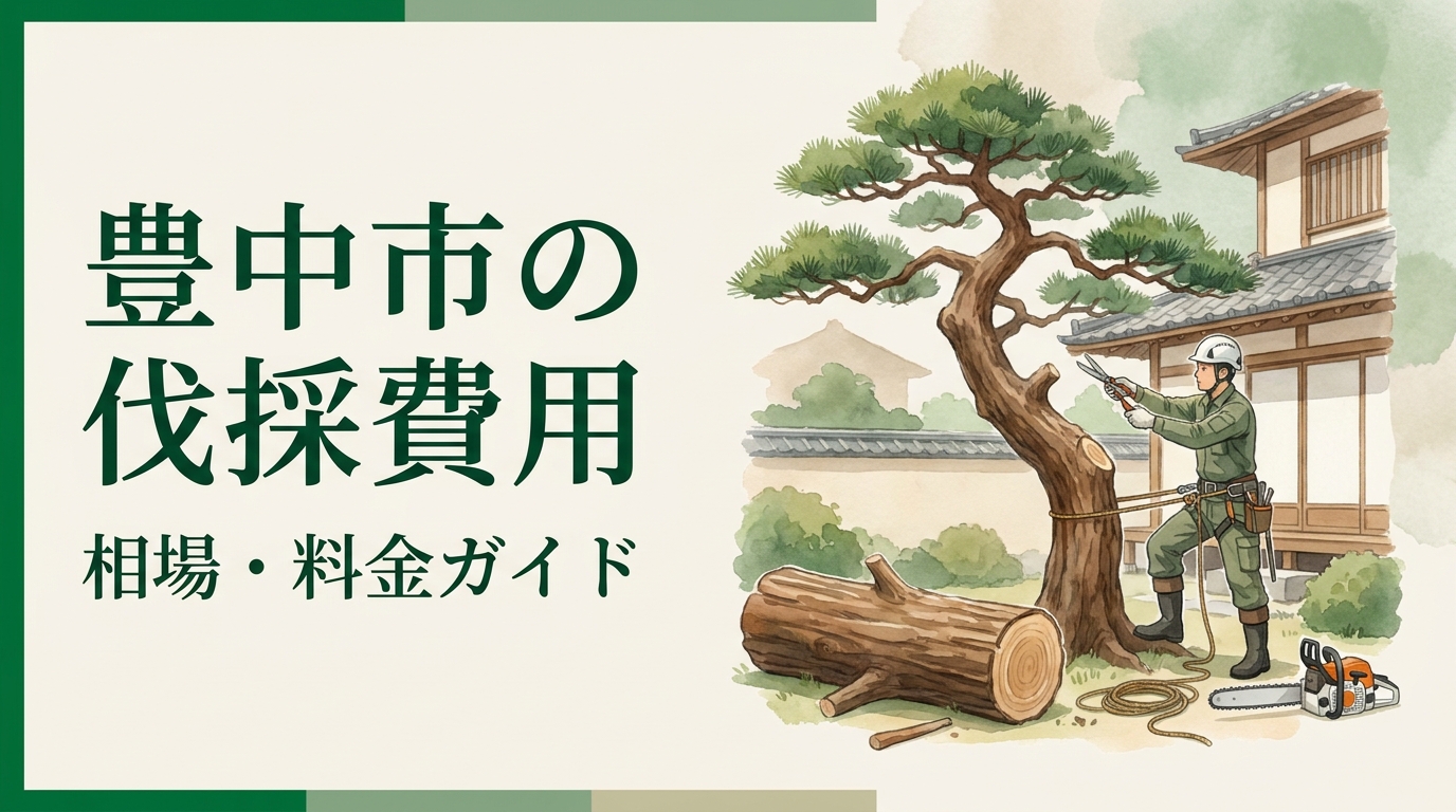 豊中市の伐採費用はいくら？【2026年最新版】相場・料金の目安を徹底解説