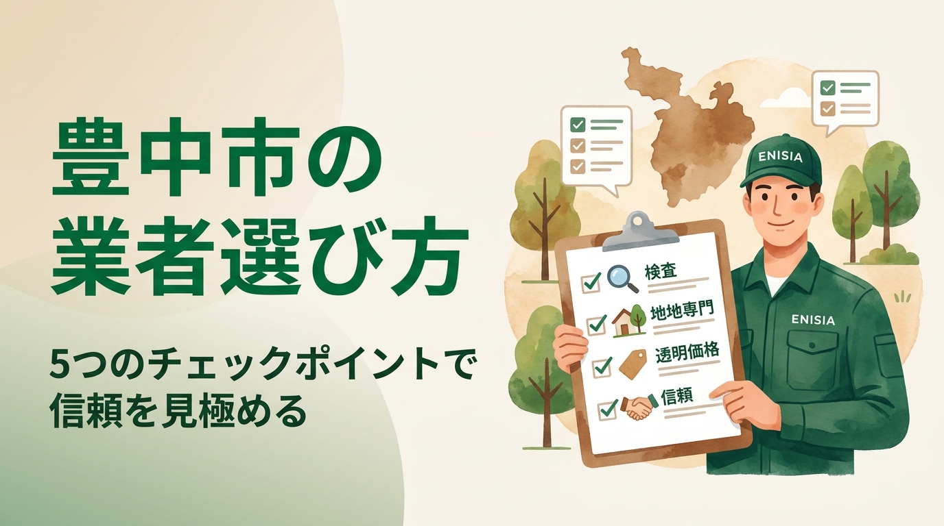 豊中市で信頼できる伐採業者の選び方【2026年版】費用・実績・悪徳業者の見分け方
