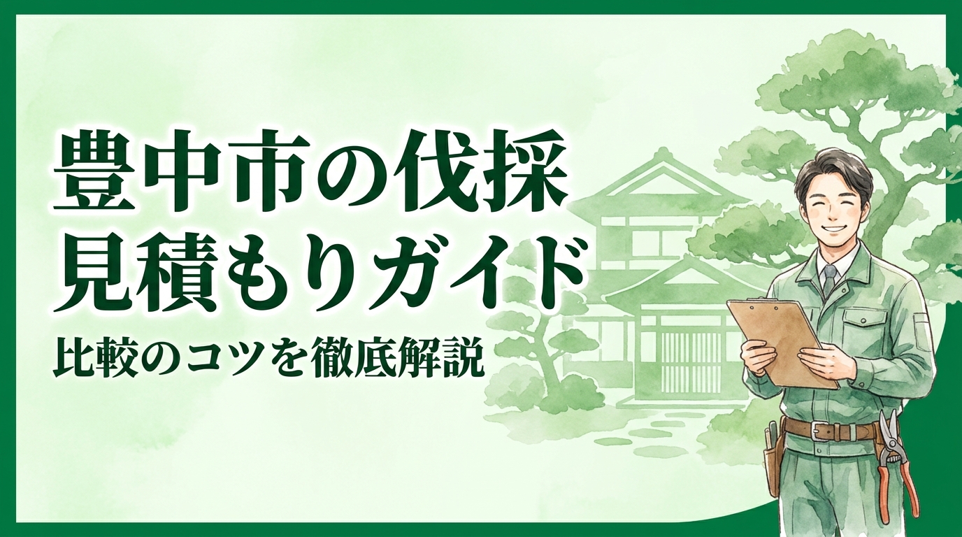 豊中市の伐採見積もりガイド【2026年版】料金の内訳・相場・比較のコツを徹底解説