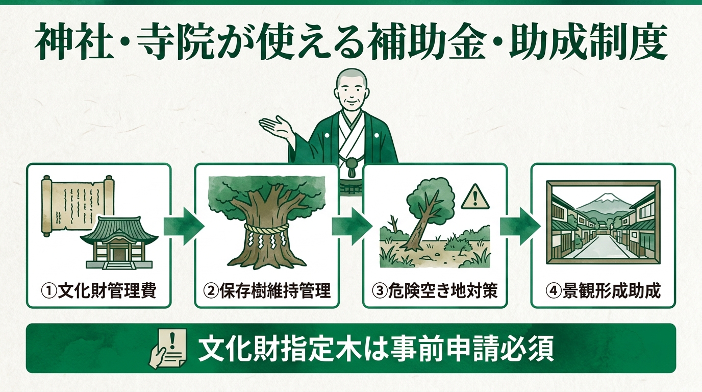 御神木伐採の補助金・助成制度