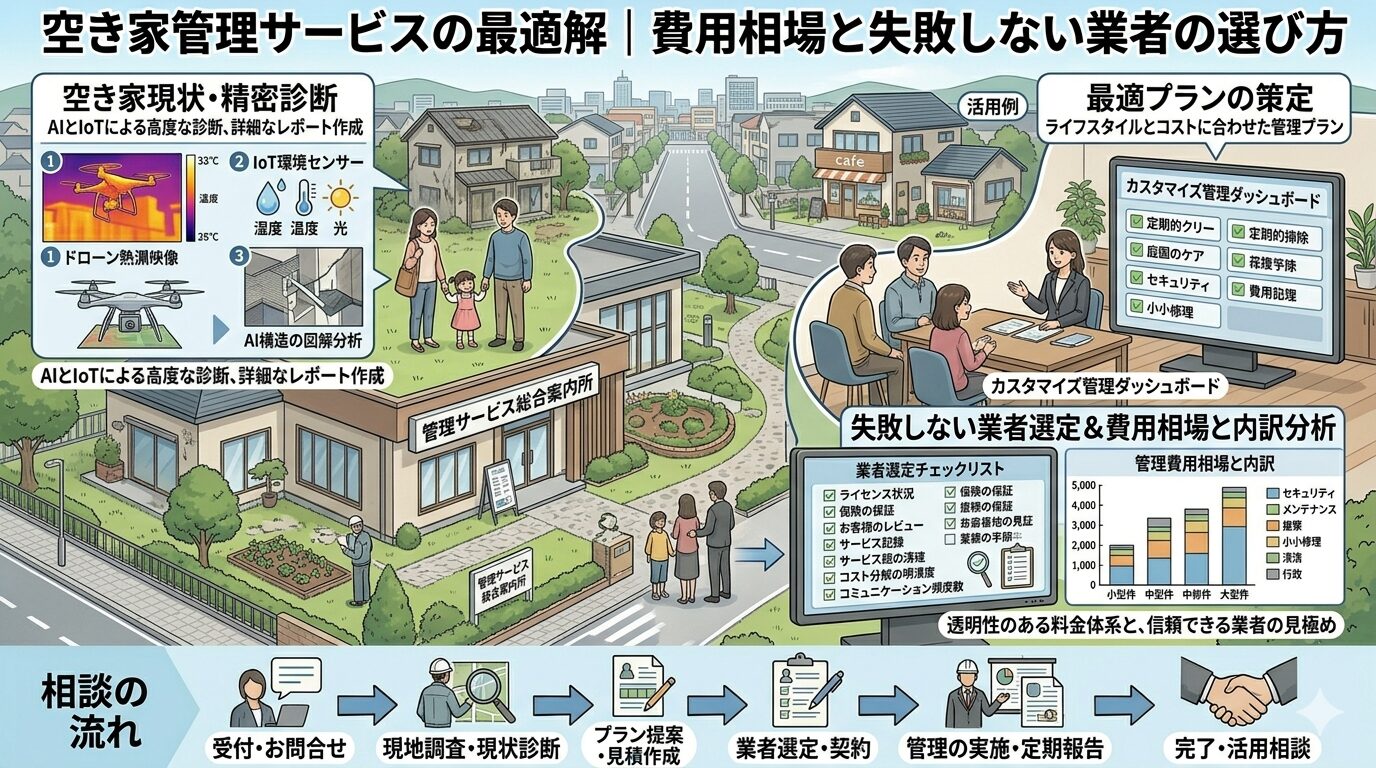 空き家管理サービスの最適解｜費用相場と失敗しない業者の選び方