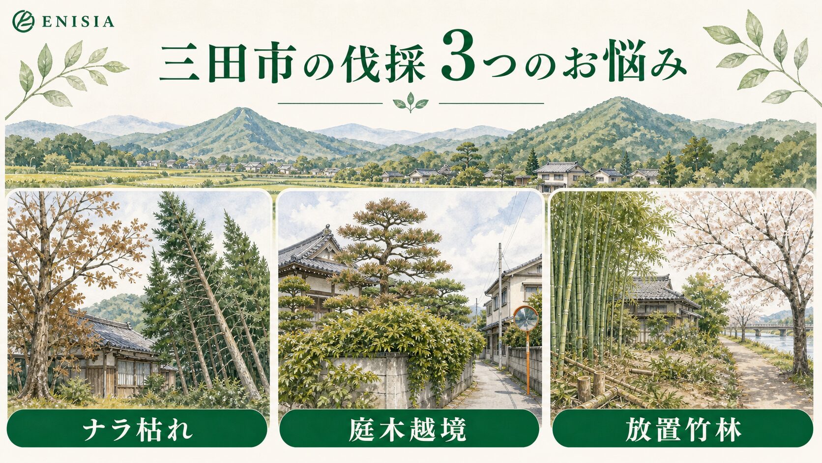 三田市で伐採をお考えの方が抱える3つの典型的なお悩み