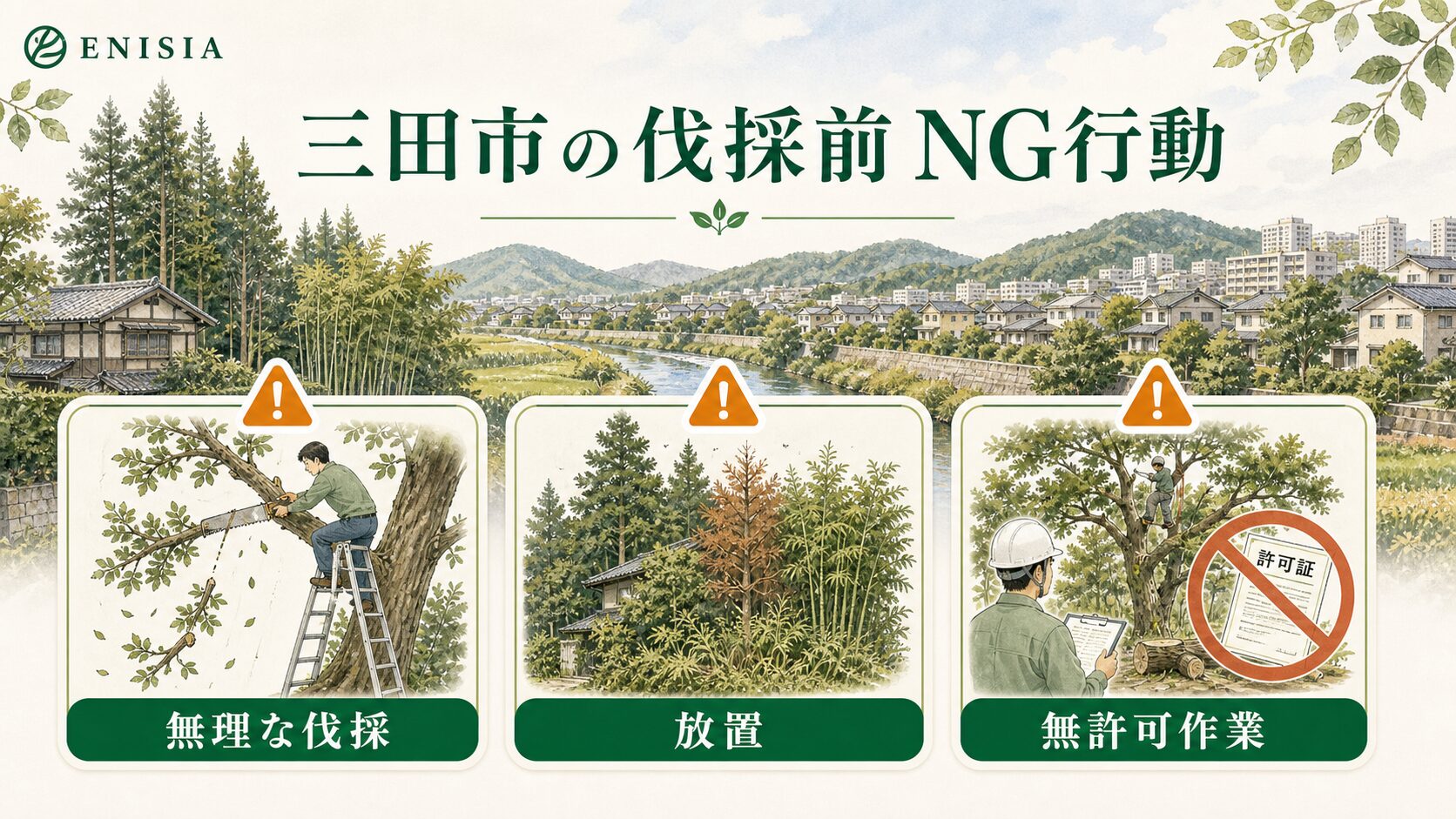 三田市で伐採前にやってはいけない3つの行動