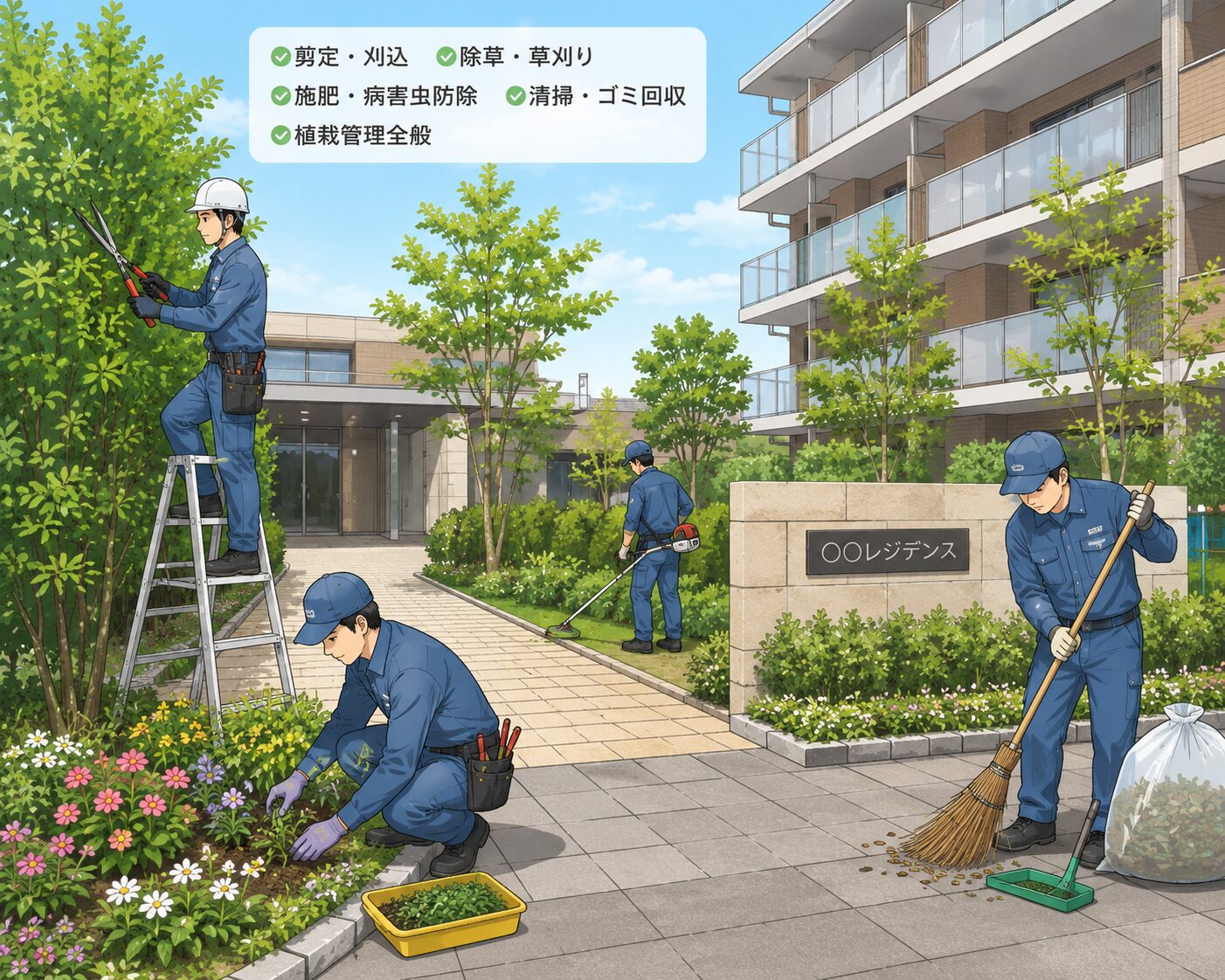 京都市 植栽管理：ENISIA京都店の植栽管理レポート