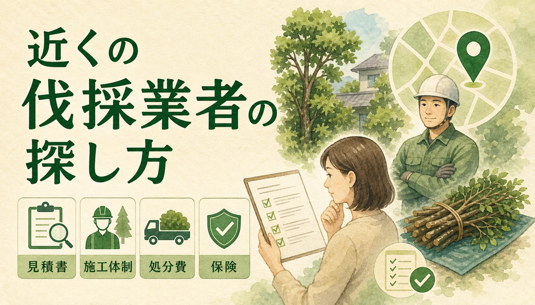 近くの伐採業者はどう探す？ランキングより先に見るべき見積書のポイント