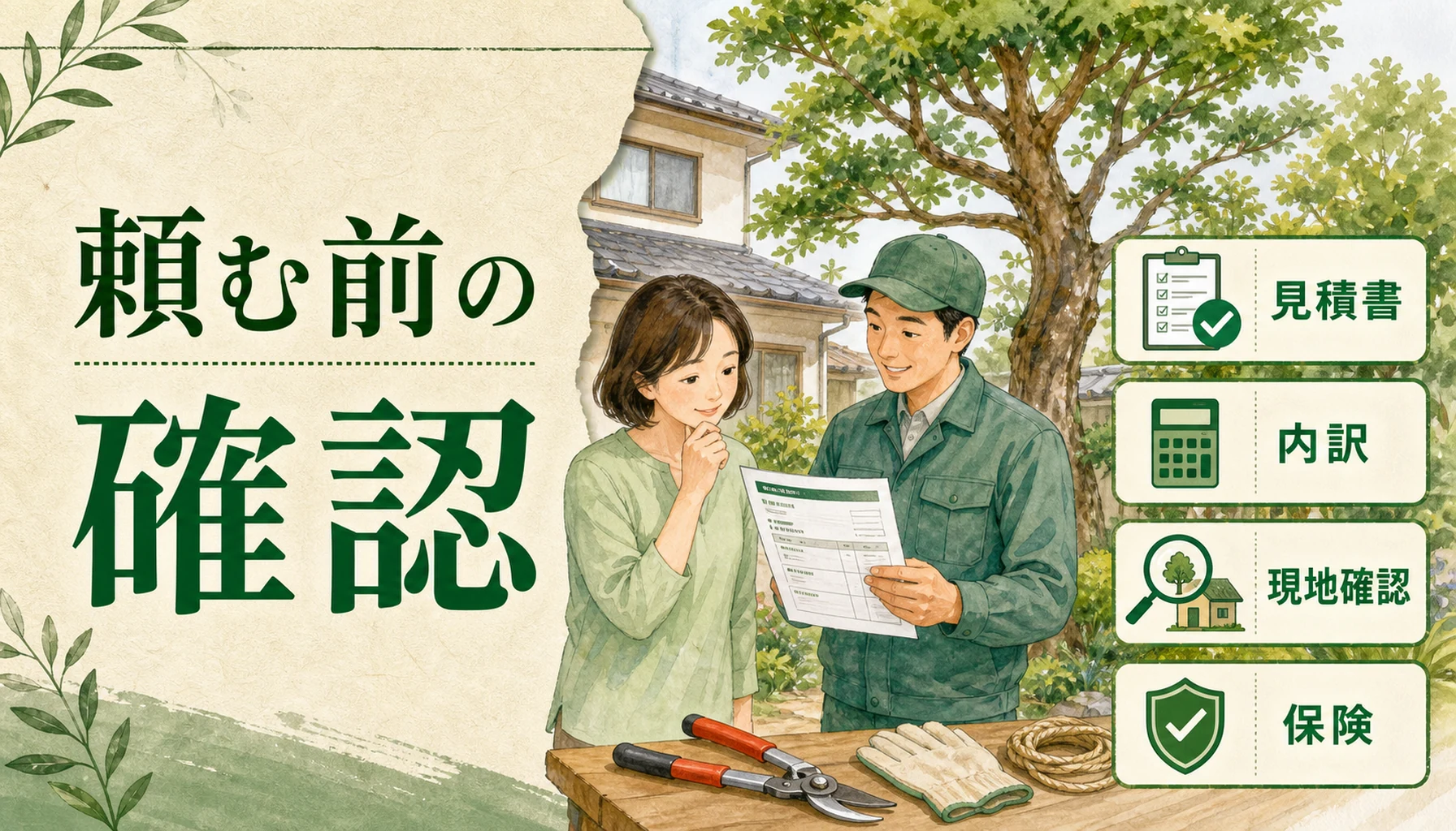 庭木の伐採業者に頼む前に｜見積書の見方と依頼の流れ【大阪・関西】