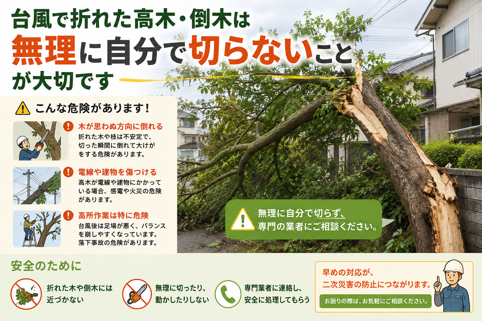 東大阪市 特殊伐採：株式会社ENISIAの特殊伐採作業レポート