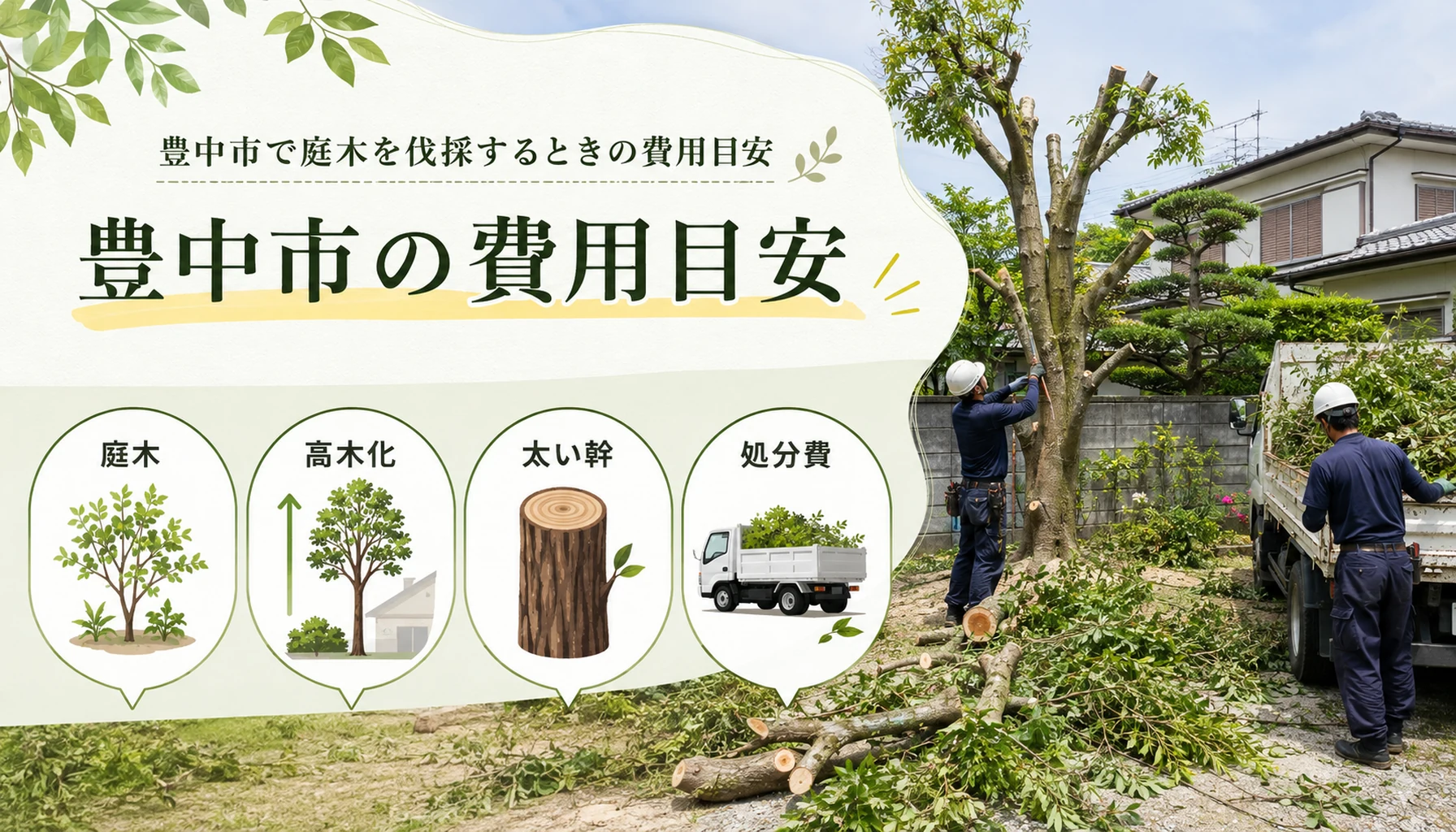 豊中市で庭木を伐採する費用目安を整理した図解