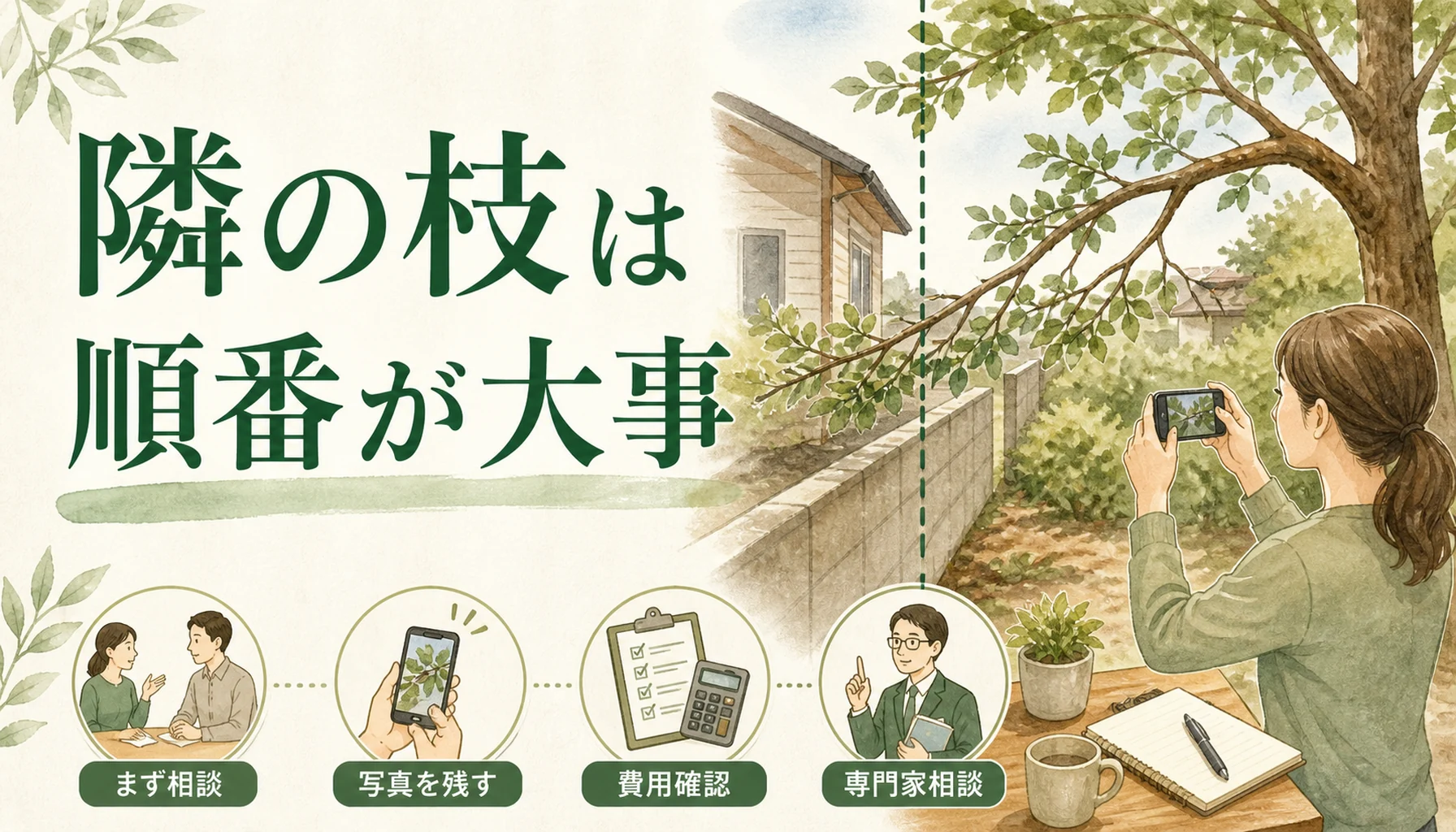 隣の木の枝の伐採費用｜越境した枝は切っていいか（民法233条）