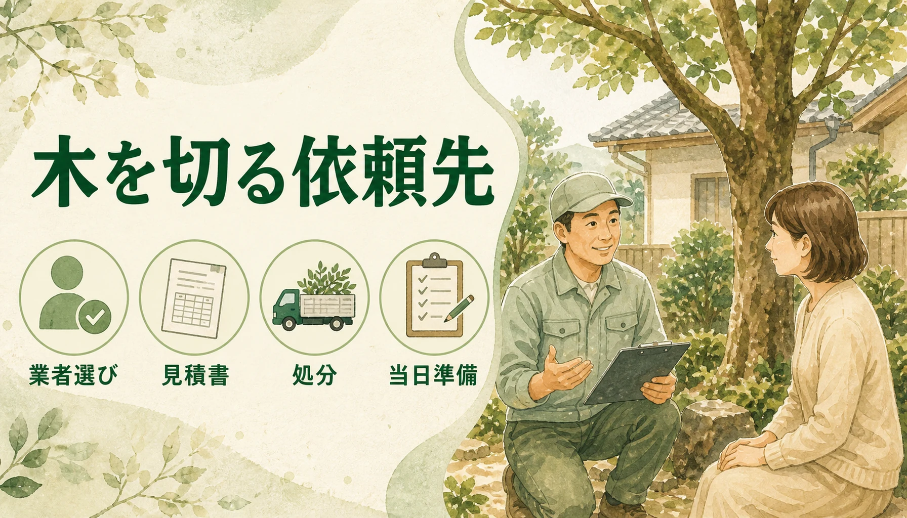 木を切ってもらいたい｜依頼できる業者と費用・当日までの準備