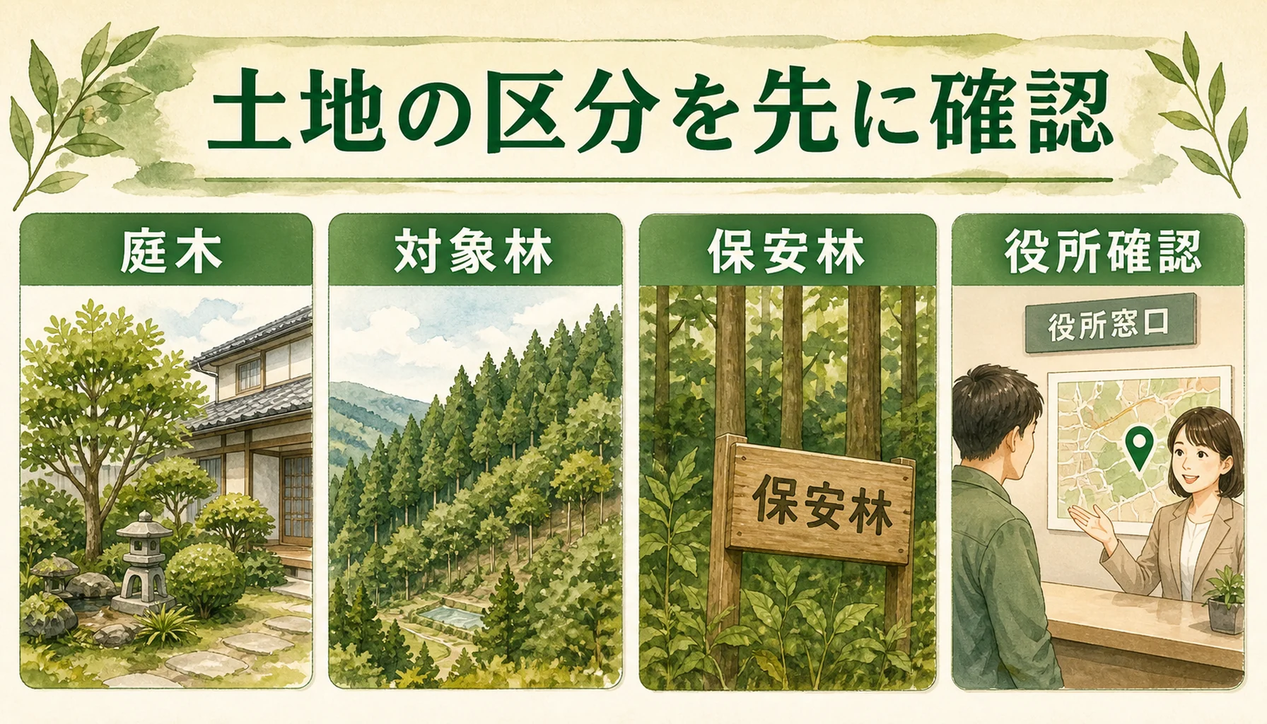 伐採に許可や届出は必要？庭木は原則不要、保安林は知事の許可が必要です